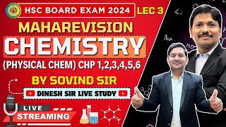 CHEMISTRY MAHAREVISION LEC 3  CHP 1 TO 6 PHYSICAL  HSC BOARD EXAM 2024 MAHARASHTRA  Dinesh Sir [upl. by Danita667]