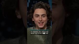 Timothée Chalamet on his name pronunciation [upl. by Sutsugua]