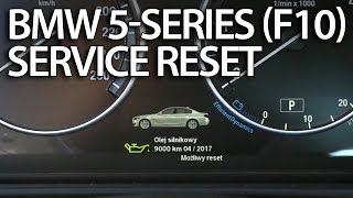 How to reset service reminder in BMW 5Series F10 F11 F07 inspection maintenance [upl. by Agnew]