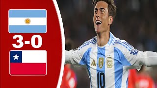 Argentina vs Chile 30 Extended Highlights amp All Goals 2024 [upl. by Anileda]