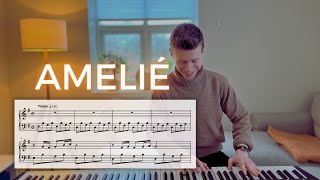 ♫ Amélie comptine dun autre été  Piano gjennomgang [upl. by Adlev]