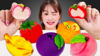 🍓Fruits Wagashi Mochi Rice cake Mukbang🍓 과일 화과자 모찌 먹방 JiniYum 지니얌 [upl. by Ennasil]