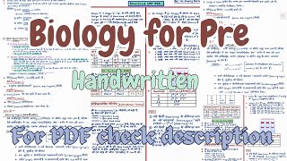 Biology handwritten notes for RAS pre biology upsc rasnotes raspre [upl. by Nahraf]