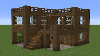 Minecraft  How to build a Dark Oak House [upl. by Ezequiel]