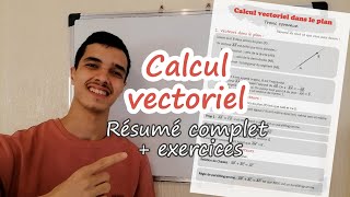 🔥Calcul vectoriel dans le plan  Tronc commun Résumé complet avec exercices [upl. by Gothar]