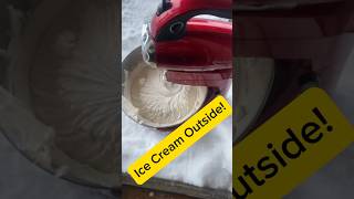 You Can Make Ice Cream Outside Nooo Waaay foodhacks [upl. by Fiorenza]