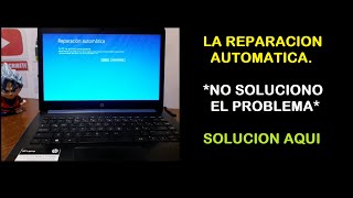 la reparación automática no pudo reparar tu pc o laptop  solución definitiva [upl. by Proffitt]