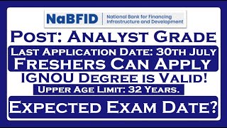 NABFID 2024 Analyst Grade  Tentative Exam Date [upl. by Motch715]