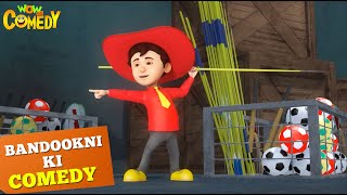 Bhatija सबसे बड़ा Khiladi  Cartoons for Kids  Bandookni Ki Comedy  Wow Kidz Comedy  spot [upl. by Ylebmik659]