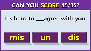 Prefix Quiz  English Vocabulary Test challenge 1 [upl. by Eseret784]