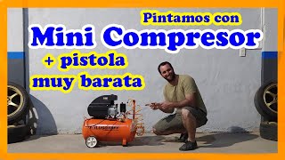 COMO pintar un auto  con Mini compresor y un soplete económico  El Garage de Ivan [upl. by Hassadah]