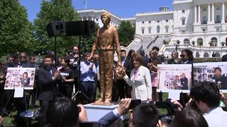 Tank Man statue unveiled at DC Tiananmen rally [upl. by Bloch]