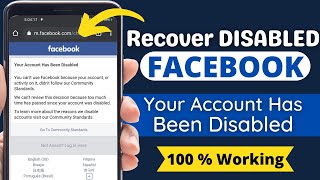 How To Recover Disabled Facebook Account 2022  Your Account Has Been Disabled Problem Solution 2022 [upl. by Ube]