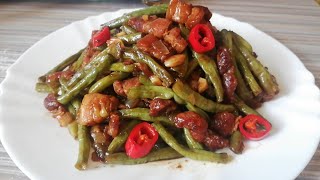 The Best Recipe of String Beans quickandeasyrecipe adobongsitaw  Jhenzie files [upl. by Rihsab847]