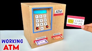 Make An ATM Machine With Cardboard ATM Machine Make At Home [upl. by Ailliw617]