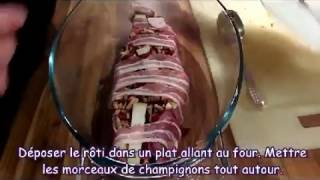 Filet de porc farci aux tomates séchées et champignons [upl. by Ahsi]