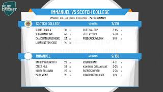 Adelaide Schools  1st XI Div 1 Sat Afternoon Pool A  Rd9  Immanuel v Scotch College [upl. by Madancy]