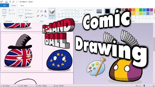 How to Draw a Polandball Comic in MS Paint  Countryballs Comic Drawing with AaronC14 [upl. by Venus624]