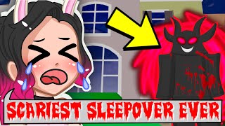 SCARIEST SLEEPOVER EVER I DIED from the DUMBEST thing ROBLOX [upl. by Merta362]