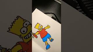 Bart Simpson 😁Draw short entertainment [upl. by Eirrol254]