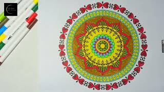 Coloring Mandala Art with Relaxing Music 🎨 [upl. by Meill]