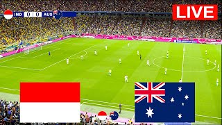 INDONESIA VS AUSTRALIA Live Streaming I Kualifiaksi Piala Dunia 2026 Siaran Langsung  simulasi PES [upl. by Irtemed]