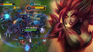 Wild Rift Zyra Support Gameplay in Season 15 Build amp Runes [upl. by Nwonknu218]