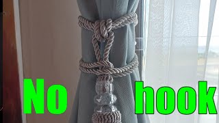 Curtain Tie Back How to tie a Curtain TieBack without hooks [upl. by Adnilahs]