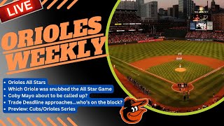 Oriole All Star Snubbed Coby Mayo Callup Trade Deadline Talk  Orioles Weekly [upl. by Teerprug250]