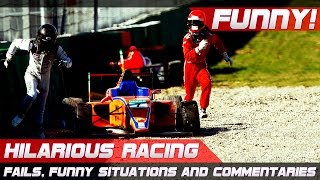 FUNNY RACING Best of Fails Hilarious Situations and Commentaries of 20162022 Compilation [upl. by Immij]