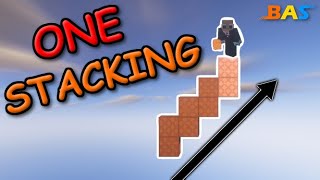 How to ONE STACK in Minecraft  BAS Staircase Bridging [upl. by Reffotsirk]