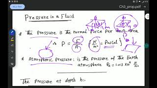 Ch3 part1 Pressure and Archimedes principles [upl. by Idur]