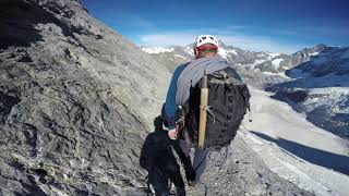 2018 09 11  UELI amp Giò  Eiger over Mittellegi Ridge  Climbing to the Hut [upl. by Darees]