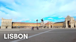 Morning Walk Around Lisbon Downtown  Lisboa PORTUGAL [upl. by Martica]