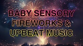 Mesmerising Baby Sensory Video Sparkling Fireworks for Calm and Joyful Development [upl. by Enniotna]