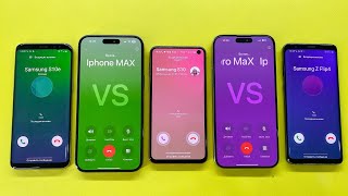 iPhone 15 Pro Max IPhone 16 Pro Max vs Samsung S8Samsung S9Samsung S10  IncomingampOutgoing Call [upl. by Errehs]