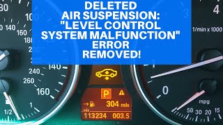 Deleted Air suspension quotLevel control system malfunctionquot error removed [upl. by Rock]