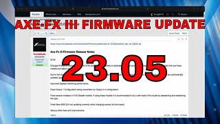 AxeFx III  Firmware 2305 Has Been Released [upl. by Gnim]