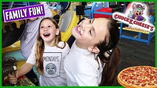 Family Fun At Chuck E Cheese With The Kids [upl. by Icat]