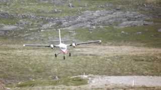 Twin Otter landing with lot of wind [upl. by Neersin]