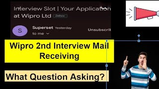 72 Wipro Wipro 2nd Round  Interview Questions Discussed  Wipro Next process [upl. by Annaeel857]