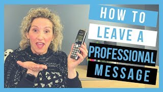 Voicemail Etiquette How to leave a professional voicemail message [upl. by Hteboj]