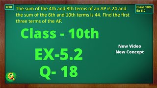 Ex 52 Q18 Class10  AP Chapter5  Exercise 52  Class10  NCERT  Class10 Ex 52 Q18  Green Board [upl. by Renelle995]