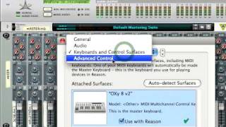 How to setup my external control MAudio Oxygen 8 with Reason 40 by Mike Stabba [upl. by Norrab]