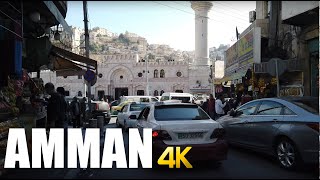 Amman Jordan walking tour 4k 60fps [upl. by Iddo]