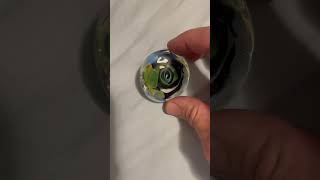 Made another gem shape with a mold Galaxy Silver fume vortex glass art glassart glassblowing [upl. by Boiney381]