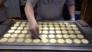 Japanese Pancake  Dorayaki 銅鑼燒製作  Taiwanese Street Food [upl. by Aisor476]