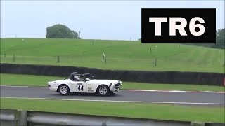 Triumph TR6 on Track  Engine Exhaust Sound [upl. by Cordova]