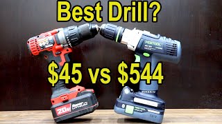 Best Drill BATTERY POWERED Milwaukee vs Dewalt Makita Bosch Festool Ryobi Bauer Ridgid [upl. by Regdor938]