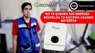 Como respaldar tu sistema usando baterías growatt [upl. by Thalassa]